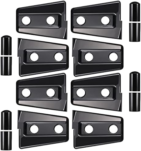 SICSHTOP-סט של 8 כיסוי ציר שחור דלתות תואם לג'יפ רנגלר JK JKU 2 דלתות & 4 דלתות 2007-2018-שפר את המראה וההגנה שלך