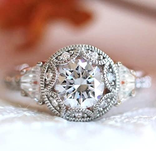 2023 זירקוניה לנשים בלינג מעורבות יהלום טבעת נישואין בת טבעת בתים על זה