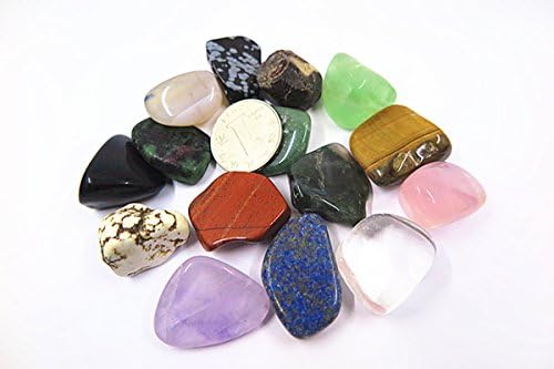 Yieasda 15 אבן ערכת גבישים מעורבים, ריפוי צ'אקרה טבע סלעי סלע אבנים לטקסי מדיטציה רייקי