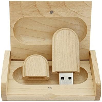 כונן הבזק USB עץ מייפל עם קופסת עץ u כונן עט זיכרון דיסק