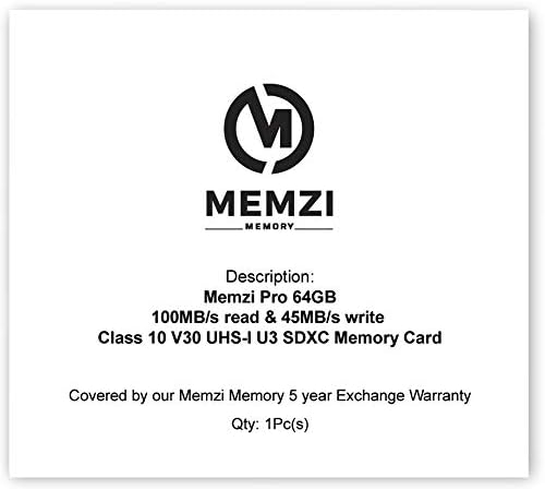 כרטיס זיכרון ממזי פרו 64 ג 'יגה-בייט תואם לסוני אלפא 6300 אילצ' ה-6300, אילצ 'ה-6300 ליטר, אילצ'ה-6300 מ' /