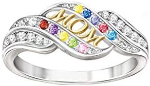 2023 חדש יום מתנת נשים של זהב-מצופה אמא של יהלומי מתנת טבעת דו טבעות בוגרי טבעת