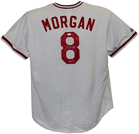 ג'ו מורגן חיצה סינסינטי אדומים מלכותית לבנה XXL ג'רזי חוף JSA 25139 - גופיות MLB עם חתימה