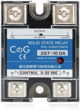 10A 25A 40A DA שלב יחיד DC CONTROC AC CONT CONT CONT 220V עד 3-32VDC SSR-10DA 25DA 40DA כיסוי מפלסטיק מכסה