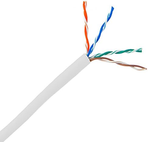 כבלים כבלים 500 רגל בתפזורת Cat5e Riser Ethernet כבל, 24 AWG, 350 מגה הרץ, ETL רשום, 4 זוג נחושת חשופה מוצקה, זוג מעוות לא