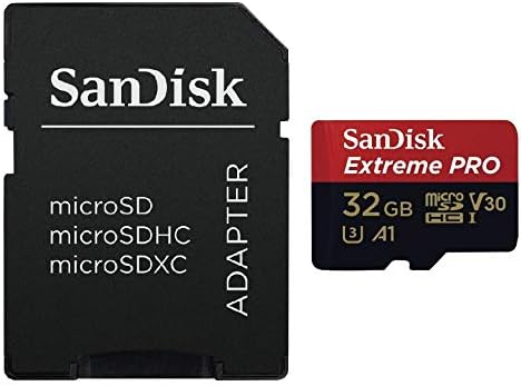 סנדיסק אקסטרים פרו יו 3 ו30 א1 32 ג 'יגה-בייט מיקרוסדאק כרטיס זיכרון עבור די-ג' יי דרונים עובד עם אוואטה ומשקפי