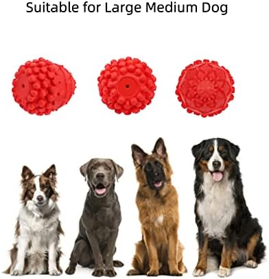 Gumney Interactive כלב צעצועים כדורי צעצועים עמידים חריקים לעיסה לחיכות אגרסיביות כדור גומי טבעי לכדור כלבים בינוני גדול אימון