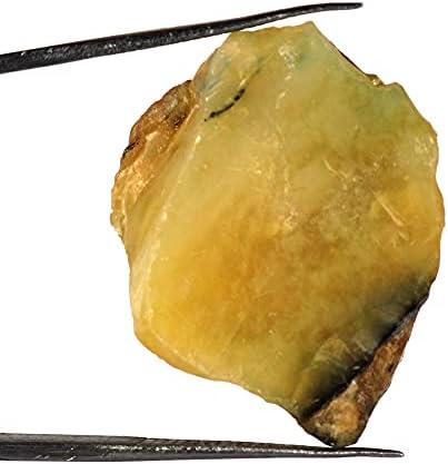 Gemhub 26 CT אבן אופל צהובה אבן חן רופפת לריפוי, עטיפת תיל, ייצור תכשיטים