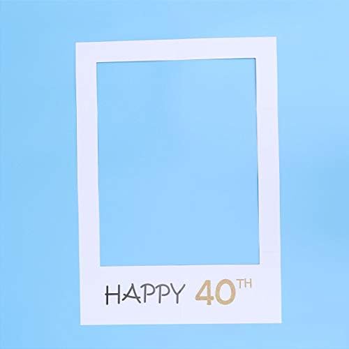 TERDYCOCO שמח 40 DIY נייר מסגרת מסגרת מסגרת תאי צילום אבזרים למסיבת יום הולדת