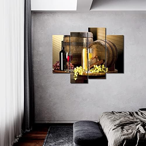 שונים יין עם ענבים קיר אמנות למטבח ציור תמונות הדפסה על בד מזון התמונה לבית מודרני קישוט