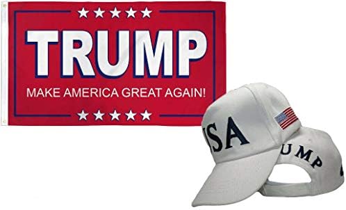 MWS 3x5 3'x5 'טראמפ הופך את אמריקה לאדום גדול וארהב טראמפ נשיא 45 נשיא לבן כובע כובע כובע כפול תפור פרימיום איכותי פנימי חיצוני