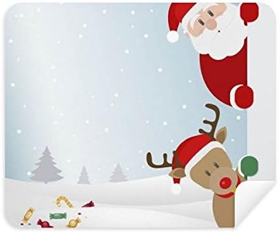 מאס סנטה קלאוס איילים פיפ חדש שנה ניקוי בד מסך מנקה 2 יחידות זמש בד