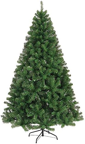 עץ חג המולד מלאכותי של Cywyq PVC, עצים מעוטרים ירוקים פרימיום אוטומטי פרימיום אשוחית צירים מתכת עמדת מתכת מקורה -240
