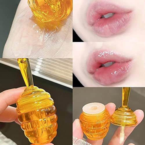 ליפ גלוס ג ' לי בסיס דבש צנצנת שפתיים שמן דבש שפתיים טיפול שמן שפתון אפרסק טעם לחות לחות שפתון כיסוי לאורך זמן