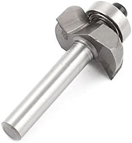 AEXIT Woodworking 1/4 כלי מיוחד x 3/8 מיסב קצה Chamfer Cove Router Bit Bit Silver Tone Model: 53AS194QO447