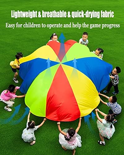 2-12 מ ' ילדים משחקים מצנח קשת, פעילויות גן בחוץ אימון גופני משחקים שיתופיים התעמלות מצנח