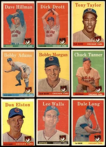 1958 Topps Chicago Cubs ליד צוות Set Chicago Cubs GD+ Cubs