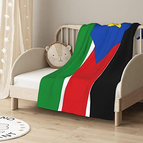 QG ZZX דגל דרום סודן דגל שמיכה לתינוקות לבנים שמיכת שמיכת עריסה שמיכה