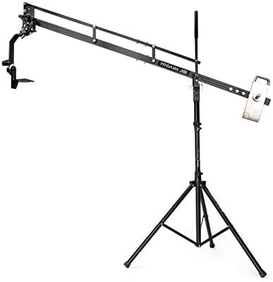 Proaim 9ft Jib Crane W Stand & Jr. Pan Tilt Head עבור מצלמת וידאו DSLR & Gimbal. חלק מהלכים מדויקים של PAN/TILT. מאובטח