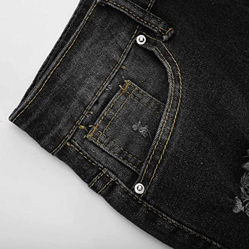 מכנסיים קצרים של ג'ינס אופלקסו לנשים אמצע מותניים נמתחים נמתחים במצוקה במצוקה ג'ין קצרים מזדמנים ג'ינס קיץ