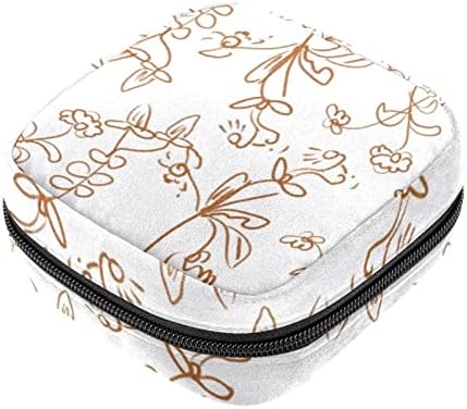 שקית אחסון מפיות סניטרית של Oryuekan, שקיות רוכסן משמשות לשימוש חוזר נייד, שקיות אחסון טמפון לנשים, פרחי בר מופשטים