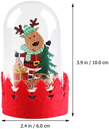 גלובוס השלג של חג המולד של Nuobesty עם כיסוי PVC דקורטיבי קליל של איילים שולחן שולחן שולחן לקישוט הבית מתנת יום
