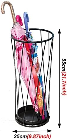 מטריית Zesus Stand עגול מתלים מטריית מתכת אטום דליפה חסין חלודה מהיר מטרייה יבש מחזיק מדף דלי מטרייה למרפסת כניסה