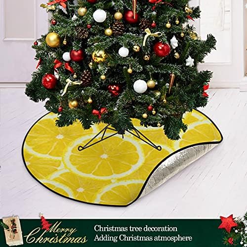 מחצלת עץ חג המולד של לימון צהוב עץ עץ עץ עץ מגש מגש שטיח מתחת לאביזר עץ חג המולד לקישוטי מסיבת חג חג המולד 28 אינץ