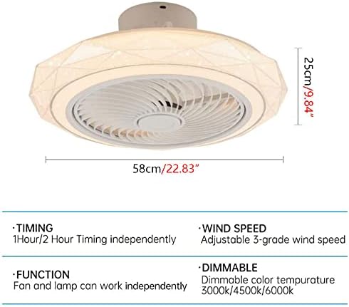 JJKUN אור מודרני תאורת תקרה עם אור תקרת LED מרחוק אור מאוור
