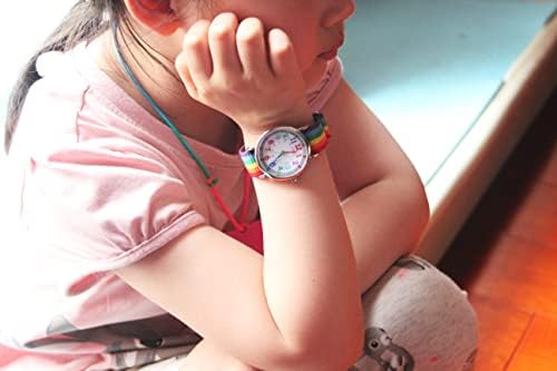 שעון ילדים לילדות ולבנים, לזמן למידה לפעוטות לילדים וזמן קל לקריאה, שעון אנלוגי לגילאי בנים ובנות 3~11