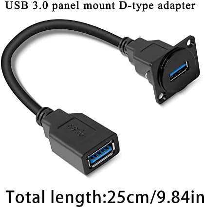 Qianrenon USB 3.0 מתאם הר הרכבה 5GBPS USB 3.0 נקבה ל- USB3.0 נקבה ישר דרך מחבר נתונים שקע לוח כבלים קצר USB, מתאים