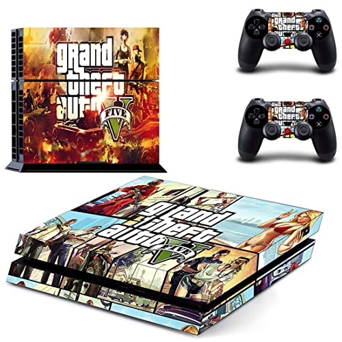 עבור PS5 Digital - Game Grand GTA גניבה ומדבקת עור Auto PS4 או PS5 עבור פלייסטיישן 4 או 5 קונסולה ובקרים