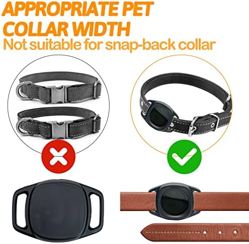 BNOSDM 4 חבילה AirTag Collar Holder Pet Pet Apple Tracker Holder Anti-Bost Airtag Cover עבור צווארון כלבים וחתול