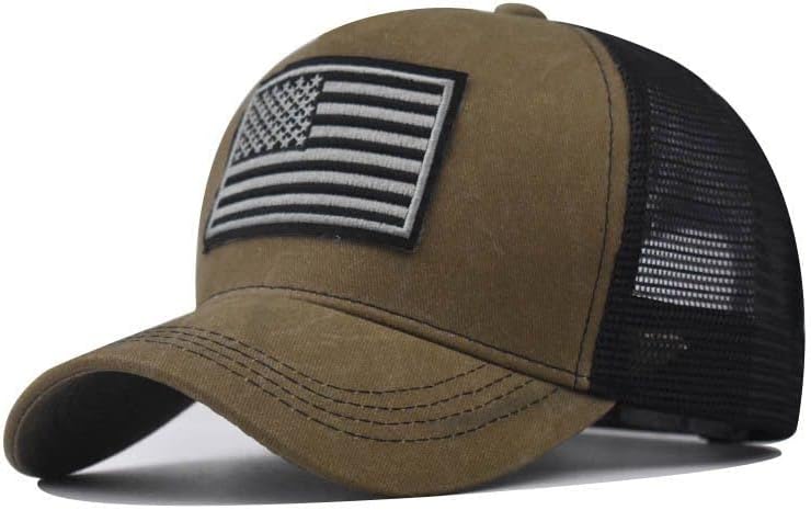 כובע נהג משאית דגל אמריקאי-כובע סנאפבק, כובע בייסבול לגברים נשים-צד רשת לנשימה, התאמה מתכווננת-ללבוש מזדמן