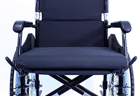 כרית כיסא גלגלים קצף דלוקס קרמן, שחור, 20 איקס16 איקס2