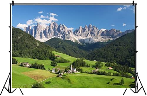 אירופאי הרי האלפים רקע צילום דולומיטים הרים שוויצריים ירוק יער כחול שמיים סניק ספוט חיצוני תמונה רקע סטודיו