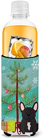 אוצרות קרוליין BB4134MUK עץ חג מולד שמח בולדוג צרפתי ברינדל אולטרה חיבוק לפחיות רזות, יכול שרוול קריר יותר