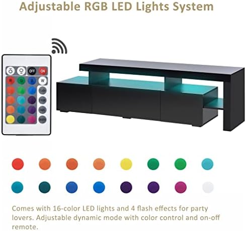Lysldh עכשווי 16 צבעים אורות LED ארון טלוויזיה ארון UV מרכז בידור גימור מבריק 70 אינץ 'טלוויזיה