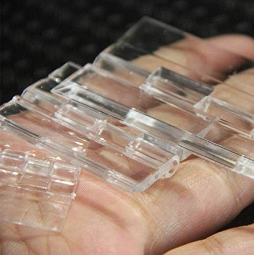 ציר אקרילי 10 יחידים, חומרת ציר מקפלת פלסטיק שקופה לריהוט ארונות מגירת DIY