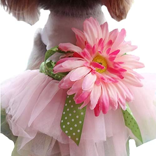 גזה פרח חיננית של חיננית טוטו שמלת כלב בגדים בגדים בגדים מחמד גור חיות מחמד בגדי נסיכה לכלבים וחתולים