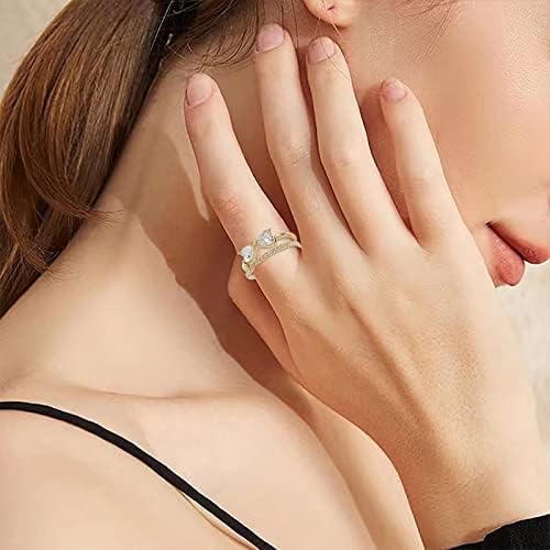 Iregina מתנות יצירתיות לטבעות ללבוש יומיומיות טבעת אופנה טבעת פתוחה טבעות מתכווננות זירקוניה מעוקבת טבעות לטבעות