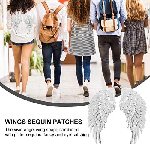 TERDYCOCO 1 זוגות מלאך כנפי כנפיים ברזל על כנפיים טלאים אפליקציה רקומה עבור מעילי בגדים ג'ינס כובע שמלת DIY