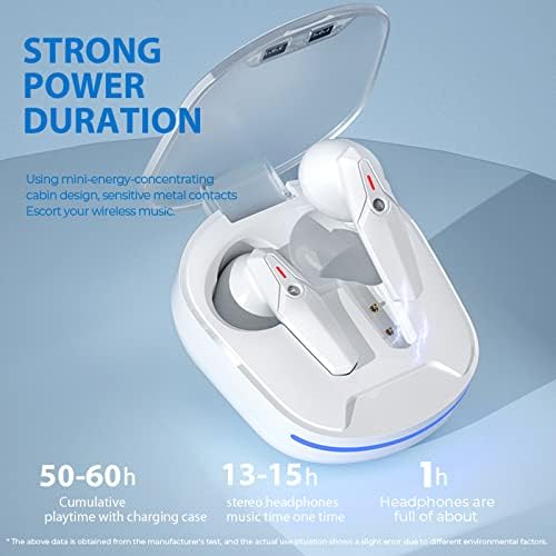 אוזניות Bluetooth אוזניות עמוק באזניות דין דיבוריות עם HD MIC 60 HRS זמן משחק 3 אפקטים קוליים IPX5 אטום מים USB-C