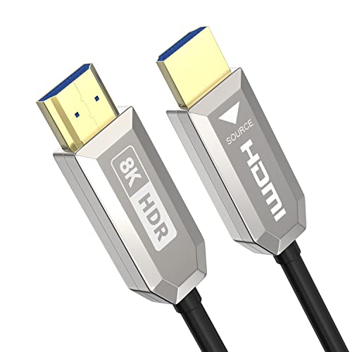 Aozistech 8K HDMI 2.1 כבל אופטיקה סיבים 100ft 8k@60Hz 4K@120Hz 48GBPs דינאמי HDR EARC תואם ל- PS5/4, Xbox Series