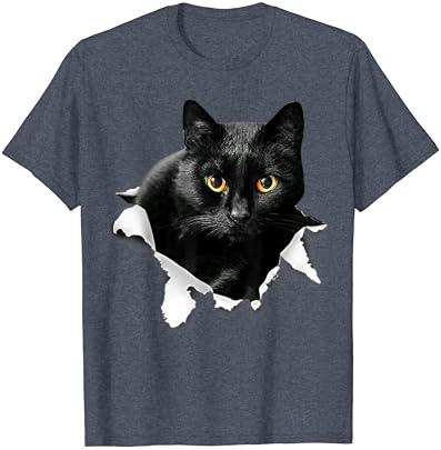 שחור חתול קרוע בד מתנות חתול מאהב, חתול אבא, חתול אמא חולצה