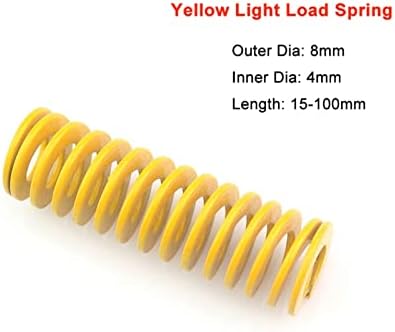 קפיצי דחיסה מתאימים לרוב התיקון I 2 יחידות אור צהוב עומס צהוב חותמת דחיסת דחיסת קפיץ קוטר חיצוני 8 ממ קוטר פנימי 4 ממ אורך