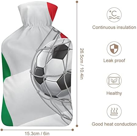 שער כדורגל ואיטליה דגל בקבוק מים חמים עם כיסוי שקית מים חמה גומי חמודה בקבוק מים חמים לבקבוק ספה מיטה