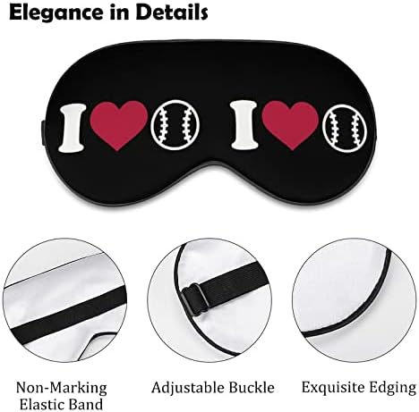 Love Heart Baseball Mask Sleep Mask Mask Eye Wyplold Portible עם רצועה מתכווננת לגברים נשים