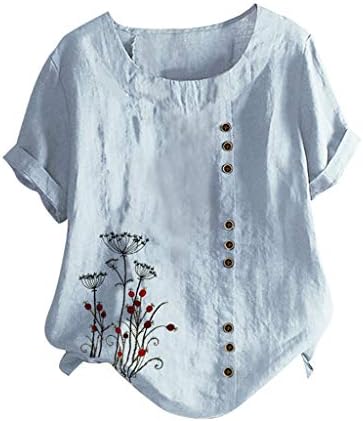 מודפס טרנדי מקרית כיכר צוואר בציר ארוך שרוול חולצות לנשים חולצות לנשימה קיץ בתוספת גודל