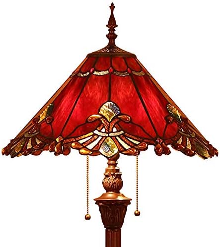 בייה ל10242 בסגנון הבארוק טיפאני ויטראז 'מנורת רצפה עם אהיל רחב 17 אינץ', 65 אינץ ' גבוה